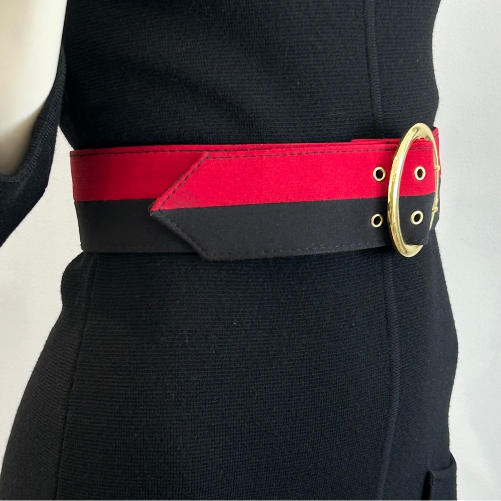 Colour Block Wide Statement Belt - Picture 3 of 8